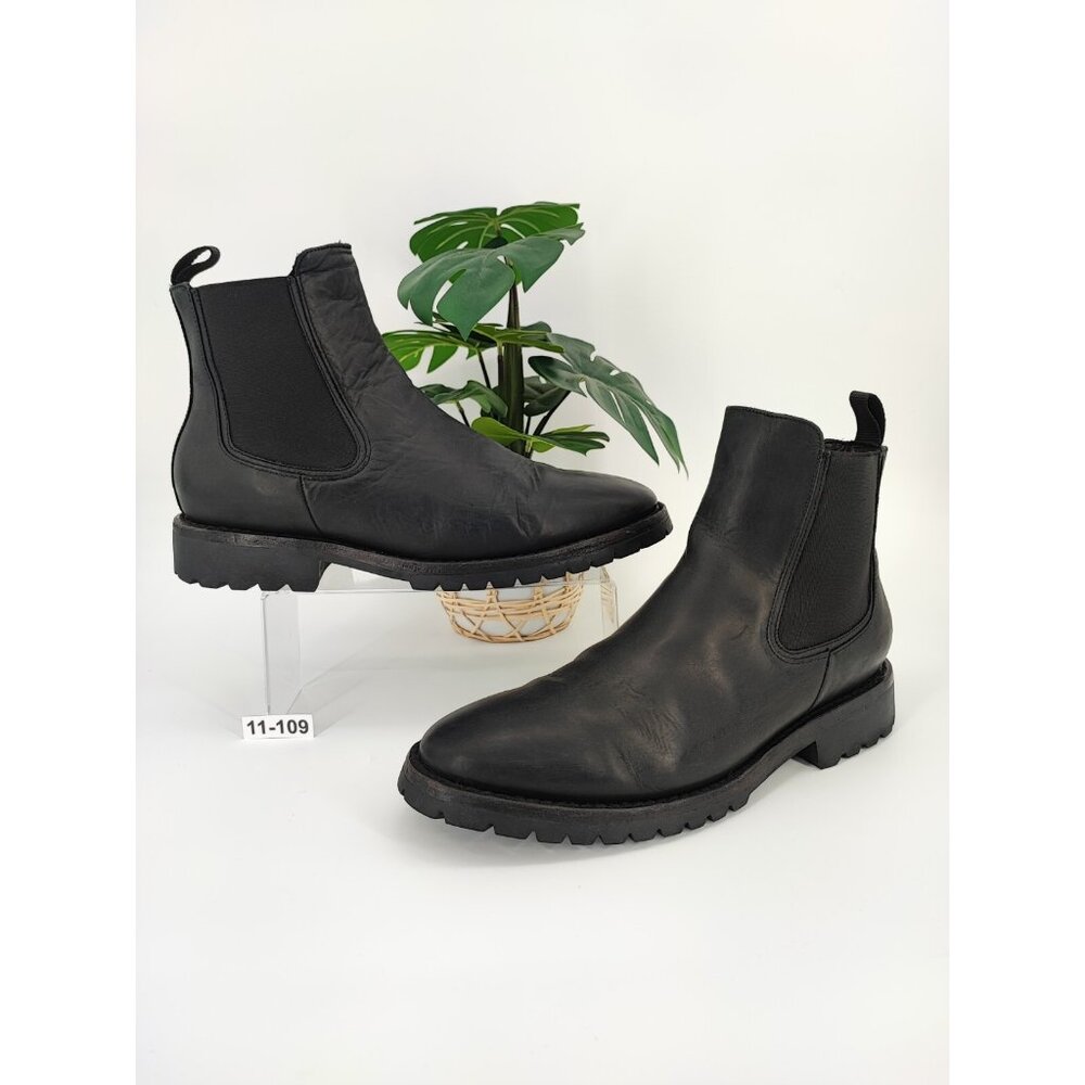 Black Leather Chelsea Boots